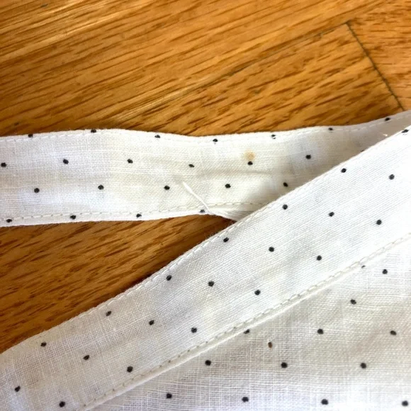 Vintage White & Black Polka Dot Apron Sz M/L - Picture 7 of 7